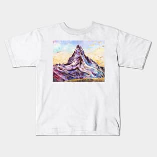 Mount Matterhorn In Spring Kids T-Shirt